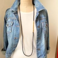 Snake Charmer Black Beaded Necklace