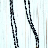 Snake Charmer Black Beaded Necklace
