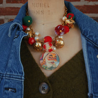 One-of-a-Kind Santa Cluster Necklace
