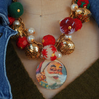 One-of-a-Kind Santa Cluster Necklace