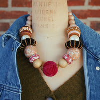 One-of-a-Kind Velveteen Bauble Necklace