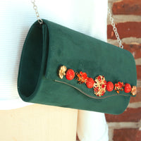 One-of-a-Kind Holiday Clutch Forest Green