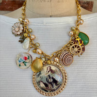 Vintage Mermaids Charm Necklace
