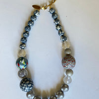 Grayscale Queen Mum Choker Necklace