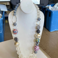 Long Queen Mum Graphic Necklace