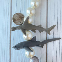 Shark Necklace in Pearl