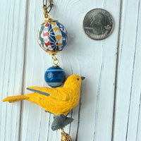 Yellow Warbler Pendant Necklace