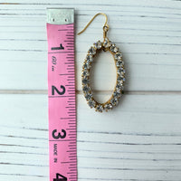 Swarovski Rhinestone Oval Hoop Earrings - Choice of Rhinestone Color