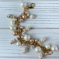 Corpse Bride Skull Charm Bracelet