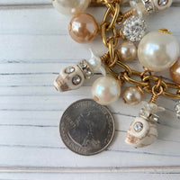 Corpse Bride Skull Charm Bracelet