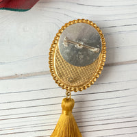 Klaus Rhinestone Christmas Brooch