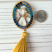 Klaus Rhinestone Christmas Brooch