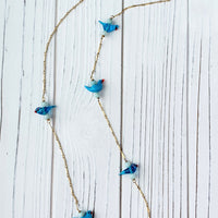 A Little Bird Told Me Necklace - Robin's Egg Blue