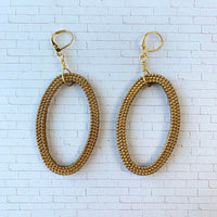 Bold Swarovski Rhinestone Oval Hoop Earrings - Choice of Rhinestone Color