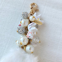 Winter Wonderland Faux Fur Pom Pom Bag Charm