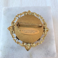 Ruby Slipper Rhinestone Brooch