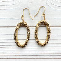 Swarovski Rhinestone Oval Hoop Earrings - Choice of Rhinestone Color