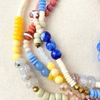 Folk Art 4-Strands Glass Beaded Necklace