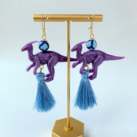 Parasaurolophus Dinosaur Earrings