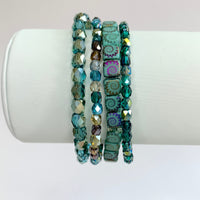 Lenora Dame Ammonite Stretch Bracelet Set