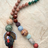 NEW DESIGN Lenora Dame Thanksgiving Turkey Necklace