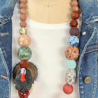 NEW DESIGN Lenora Dame Thanksgiving Turkey Necklace