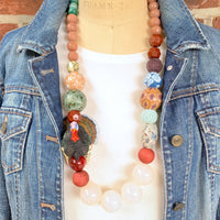 NEW DESIGN Lenora Dame Thanksgiving Turkey Necklace