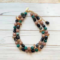 Lenora Dame Earthy Agate Statement Necklace - One-of-a-Kind