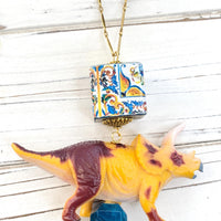 Triceratops Dinosaur Pendant Necklace