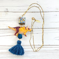 Triceratops Dinosaur Pendant Necklace