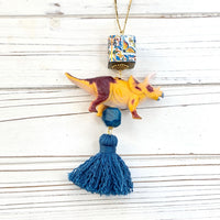 Triceratops Dinosaur Pendant Necklace