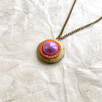 Lovely in Lavender Round Locket Necklace