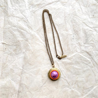 Lovely in Lavender Round Locket Necklace