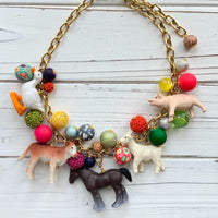 Best gift for animal lovers. Barnyard animal necklace women. Made in USA.