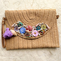 Treasure Chest Straw Clutch Bag - One-of-a-Kind
