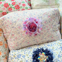 Forget Me Not Floral Quilted Makeup Bag - One-of-a-Kind