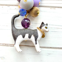 Beaded Cat Bag Charm