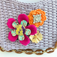 The Poppy Woven Shoulder Bag with Chain Strap - One-of-a-Kind