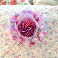 Forget Me Not Floral Quilted Makeup Bag - One-of-a-Kind