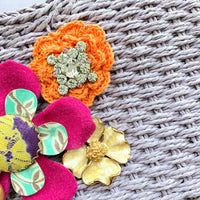 The Poppy Woven Shoulder Bag with Chain Strap - One-of-a-Kind