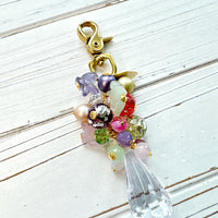 Pastel Bird Beaded Bag Charm