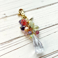 Pastel Bird Beaded Bag Charm