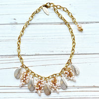 Mussels and Pearls Statement Necklace