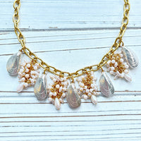 Mussels and Pearls Statement Necklace
