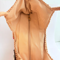 Crochet Flower Raffia Tote Bag - One-of-a-Kind