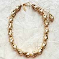 Lenora Dame Classic Bead Cap Necklace in Cream Pearl