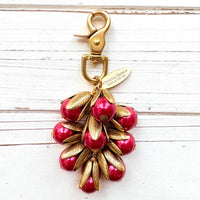 Classic Colorful Pearl Bead Cap Bag Charms - Choice of Colors