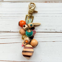 NEW Lenora Dame Wood Beaded Bag Charm