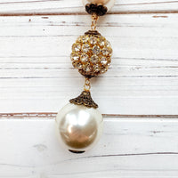Lenora Dame Pearls and Bling Purse Charm