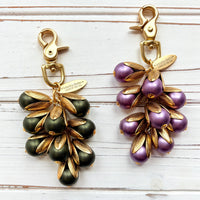 Classic Matte Pearl Bead Cap Bag Charm - Choice of Colors